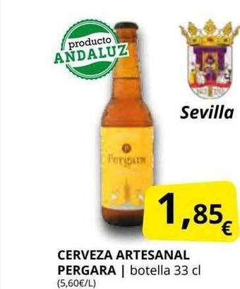 Supermercados MAS Cerveza artesanal pergara oferta