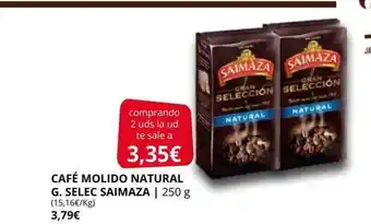 Supermercados MAS Café molido natural g. selec saimaza oferta