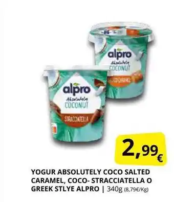 Supermercados MAS Yogur absolutely coco salted caramel, coco-stracciatella o greek style alpro oferta