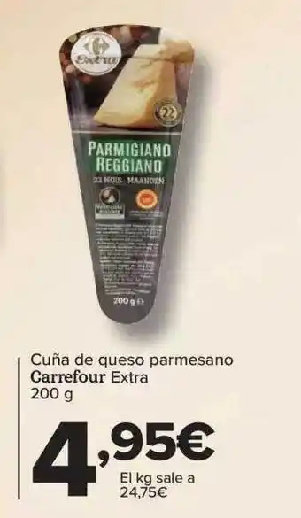 Carrefour Cuña de queso parmesano carrefour extra oferta