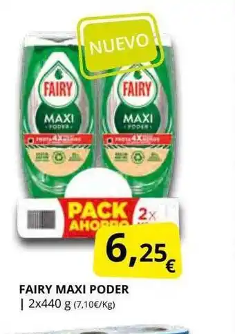 Supermercados MAS Fairy maxi poder oferta