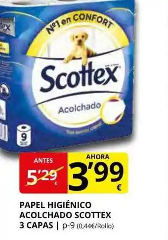 Supermercados MAS Papel higiénico acolchado scottex 3 capas oferta