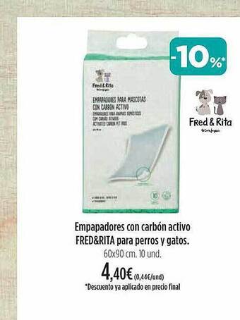 El Corte Inglés Empapadores con carbón activo fred&rita para perros y gatos oferta