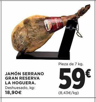 El Corte Inglés Jamón serrano gran reserva la hoguera oferta