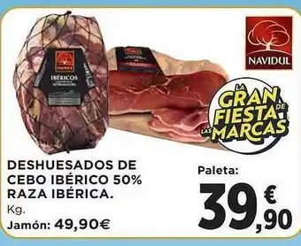 El Corte Inglés Deshuesados de cebo ibérico 50% raza ibérica navidul oferta