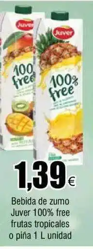 FROIZ Bebida de zumo juver 100% free frutas tropicales o piña oferta