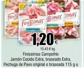 FROIZ Finíssimas compofrío jamón cocido extra braseado extra pechuga de pavo original o braseada oferta