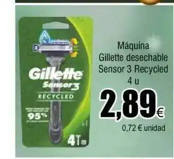 FROIZ Máquina gillette desechable sensor 3 recycled 4 oferta