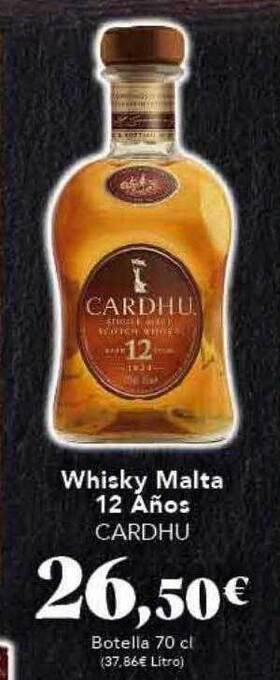 Gadis Whisky malta 12 años cardhu oferta