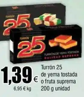 FROIZ Turrón de yema tostada o frutas suprema oferta