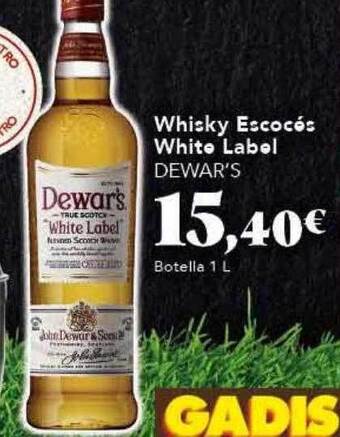 Gadis Whisky escocés white label dewar's oferta