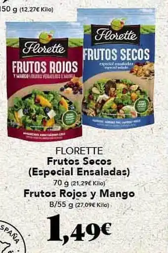 Gadis Florette frutos secos frutos rojos y mango oferta