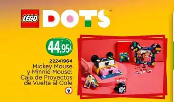 Lego dots mickey mouse y minnie mouse: caja de proyectos de vuelta al cole