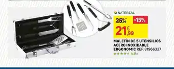 Leroy Merlin Maletín de 5 utensilios acero inoxidable ergonomic oferta