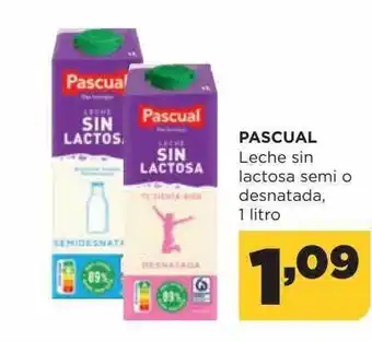 Alimerka Pascual leche sin lactosa semi o desnatada oferta