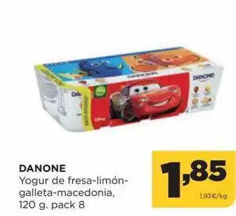 Alimerka Danone yogur de fresa-limón galleta-macedonia pack 8 oferta