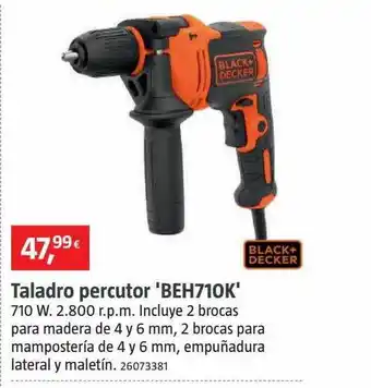 Bauhaus Talador percutor 'beh710k' black+decker oferta