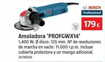 Bauhaus Amoladora 'profgwx14' bosch oferta