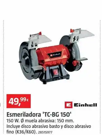 Bauhaus Esmeriladora 'tc-bg 150' einhell oferta