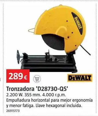Bauhaus Tronzadora 'd28730-qs' dewalt oferta