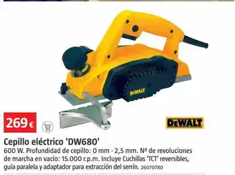 Bauhaus Cepillo eléctrico 'dw680' dewalt oferta