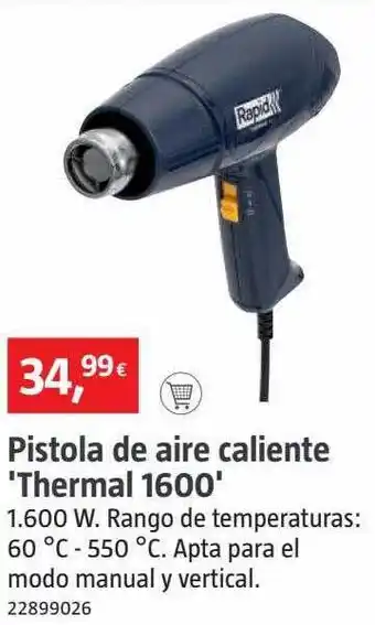 Bauhaus Pistola de aire caliente 'thermal 1600' oferta