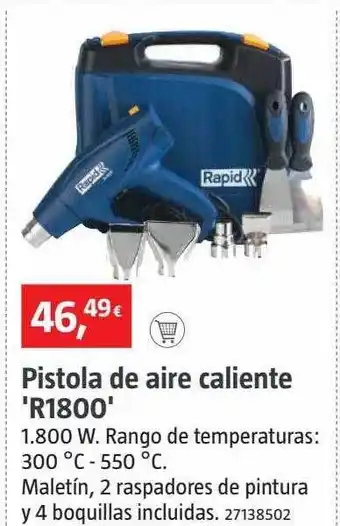 Bauhaus Pistola de aire caliente 'r1800' oferta