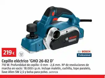 Bauhaus Cepillo eléctrico 'gho 26-82 d' bosch oferta