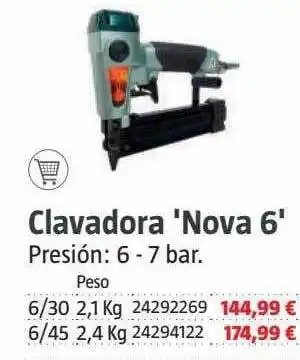 Bauhaus Clavadora 'nova 6' oferta