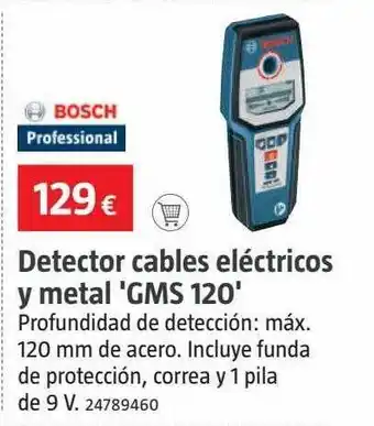 Bauhaus Detector cables eléctricos h metal 'gms 120' bosch oferta