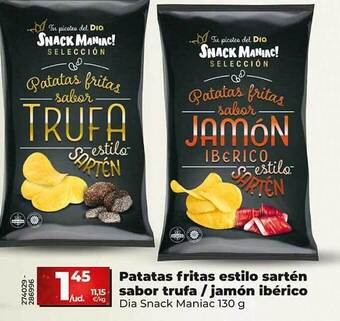Dia Patatas fritas estilo sartén sabor trufa jamón ibérico dia snack maniac oferta