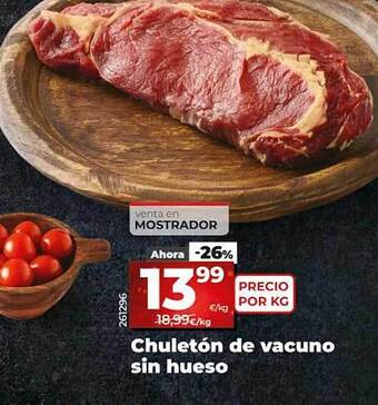 Dia Chuletón de vacuno sin hueso oferta