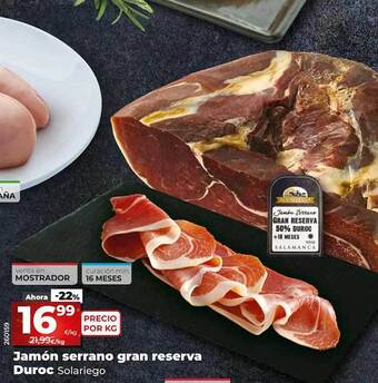 Dia Jamón serrano gran reserva duroc solariego oferta