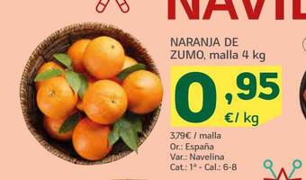 HiperDino Naranja de zumo malla 4 kg oferta