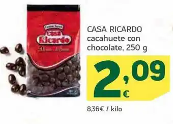 HiperDino Casa ricardo cacahuete con chocolate oferta