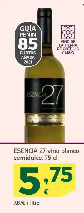 HiperDino Esencia 27 vino blanco semidulcze oferta
