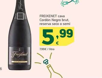 HiperDino Freixenet cava cordón negro brut reserva seco o semi oferta