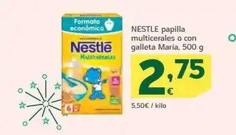 HiperDino Nestle papilla multicerales o con galleta maría oferta