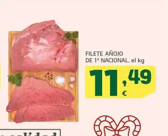 HiperDino Filetes añojo de 1a nacional el kg oferta