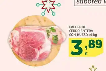 HiperDino Paleta de cerdo entera con hueso el kg oferta