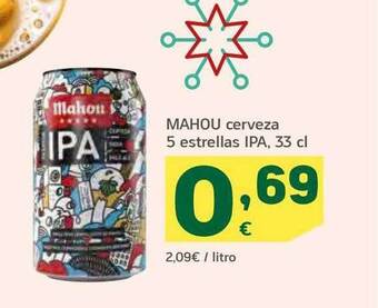 HiperDino Mahou cerveza 5 estrellas ipa oferta