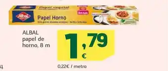 HiperDino Albal papel de horno 8 oferta