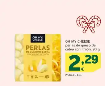 HiperDino Oh my cheese perlas de queso de cabra con limón oferta