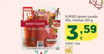 HiperDino Elpozo jamón curado xxl lonchas oferta