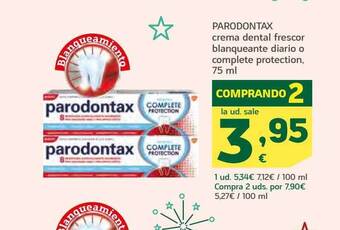 HiperDino Parodontax crema dental frescor blanqueante diario o complete protection oferta