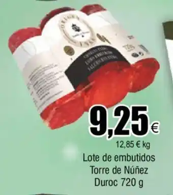 FROIZ Lote de Embutidos Torre de Núñez Duroc 720g oferta