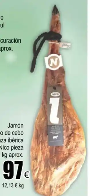 FROIZ Jamón Ibérico De Cebo 50% Raza Ibérica Nico Pieza 7.5kg Aprox oferta