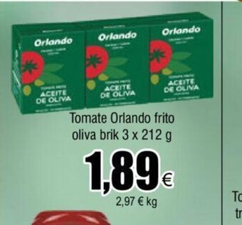 FROIZ Tomate Orlando Frito Oliva Brik 3x212g oferta