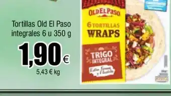 FROIZ Tortillas Old El Paso Integrales 6u 350g oferta