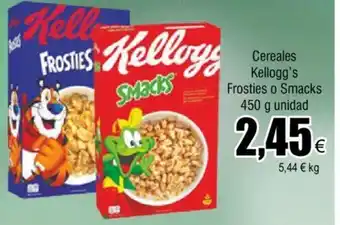 FROIZ Cereales Kellogg's Frosties o Smacks 450g Unidad oferta